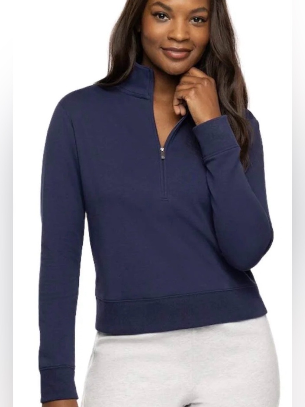 Travis Mathew Women’s Navy Cloud Half-Zip Pullover Sweatshirt